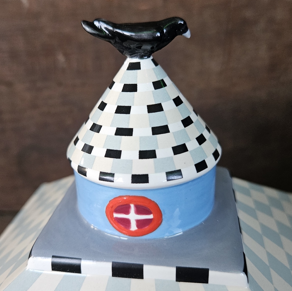 Mackenzie Childs Spooky House Halloween Cookie Jar - Picture 9 of 11